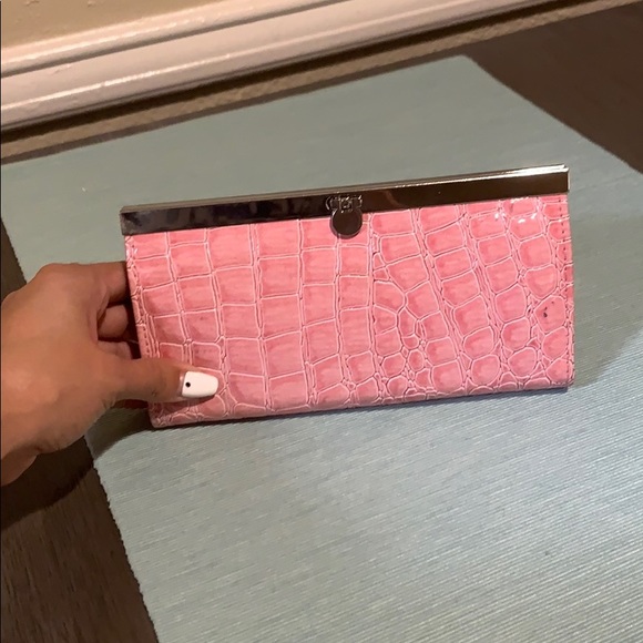 PINK CROC WALLET - Picture 2 of 3